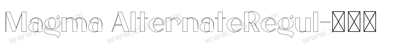 Magma AlternateRegul字体转换